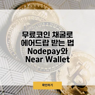 무료코인 채굴로 에어드랍 받는 법 Nodepay와 Near Wallet