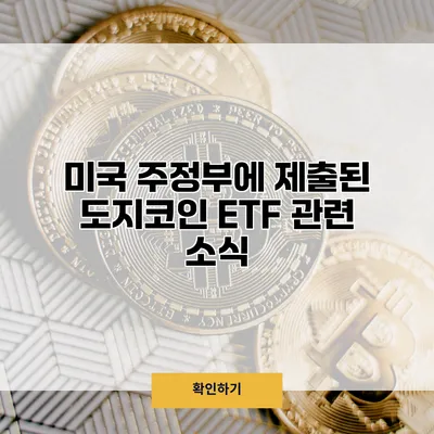 미국 주정부에 제출된 도지코인 ETF 관련 소식