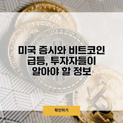 미국 증시와 비트코인 급등, 투자자들이 알아야 할 정보