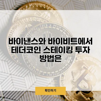 바이낸스와 바이비트에서 테더코인 스테이킹 투자 방법은?