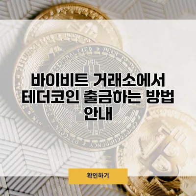 바이비트 거래소에서 테더코인 출금하는 방법 안내