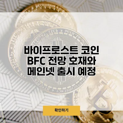 바이프로스트 코인 BFC 전망 호재와 메인넷 출시 예정
