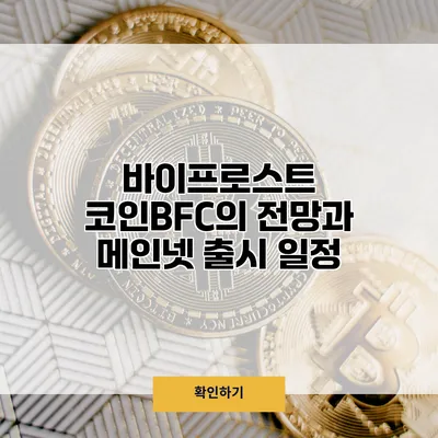 바이프로스트 코인BFC의 전망과 메인넷 출시 일정