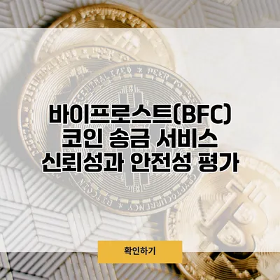 바이프로스트(BFC) 코인 송금 서비스 신뢰성과 안전성 평가