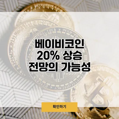베이비코인 20% 상승 전망의 가능성