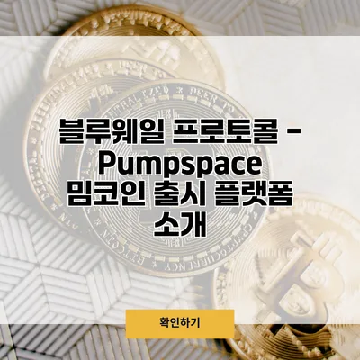 블루웨일 프로토콜 - Pumpspace 밈코인 출시 플랫폼 소개
