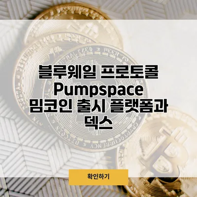 블루웨일 프로토콜 Pumpspace 밈코인 출시 플랫폼과 덱스