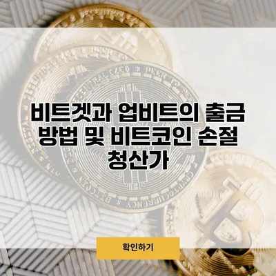 비트겟과 업비트의 출금 방법 및 비트코인 손절 청산가