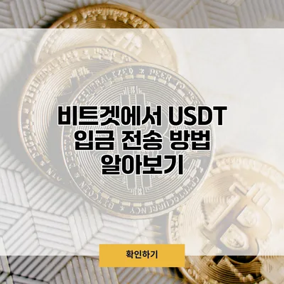 비트겟에서 USDT 입금 전송 방법 알아보기