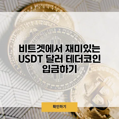 비트겟에서 재미있는 USDT 달러 테더코인 입금하기