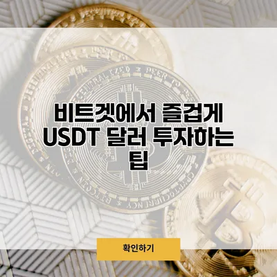비트겟에서 즐겁게 USDT 달러 투자하는 팁