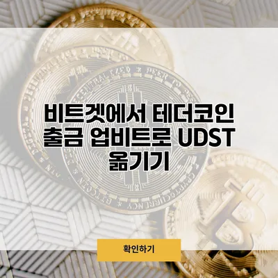 비트겟에서 테더코인 출금 업비트로 UDST 옮기기
