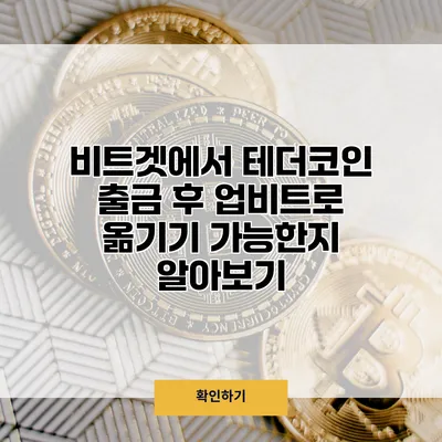 비트겟에서 테더코인 출금 후 업비트로 옮기기 가능한지 알아보기
