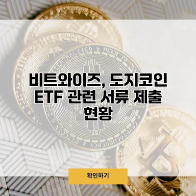 비트와이즈, 도지코인 ETF 관련 서류 제출 현황