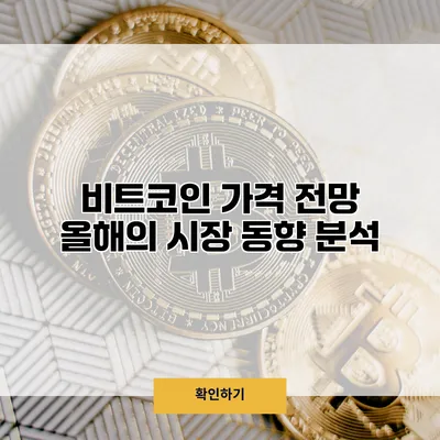 비트코인 가격 전망 올해의 시장 동향 분석