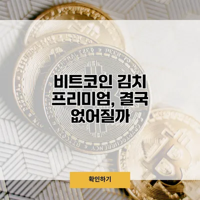 비트코인 김치 프리미엄, 결국 없어질까?