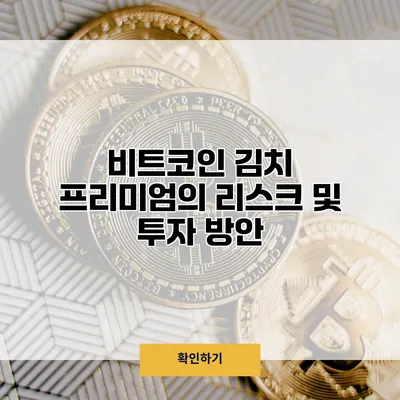 비트코인 김치 프리미엄의 리스크 및 투자 방안
