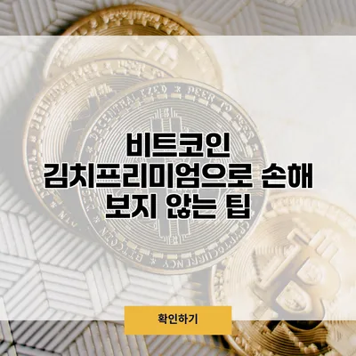 비트코인 김치프리미엄으로 손해 보지 않는 팁