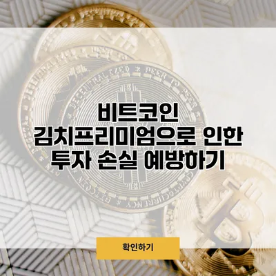 비트코인 김치프리미엄으로 인한 투자 손실 예방하기
