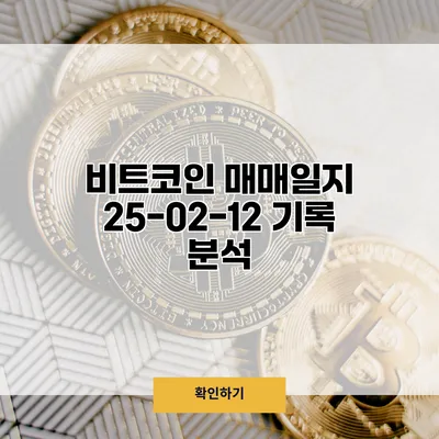 비트코인 매매일지 25-02-12 기록 분석