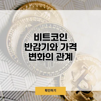 비트코인 반감기와 가격 변화의 관계
