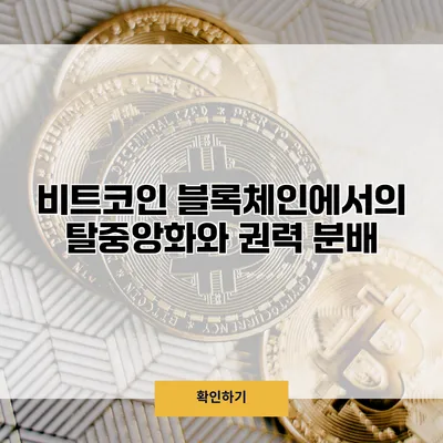 비트코인 블록체인에서의 탈중앙화와 권력 분배