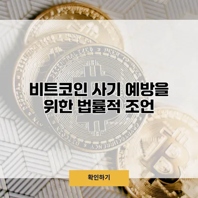 비트코인 사기 예방을 위한 법률적 조언