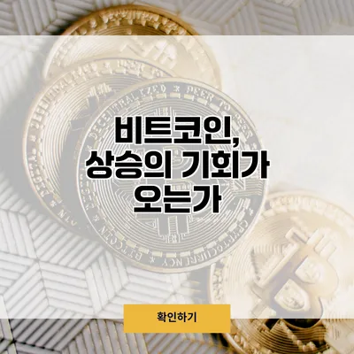 비트코인, 상승의 기회가 오는가?