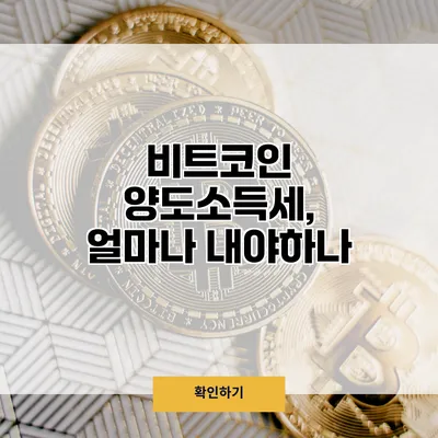 비트코인 양도소득세, 얼마나 내야하나?