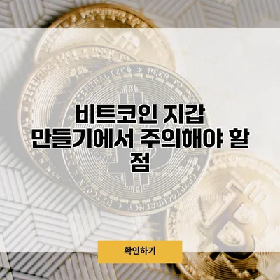 비트코인 지갑 만들기에서 주의해야 할 점