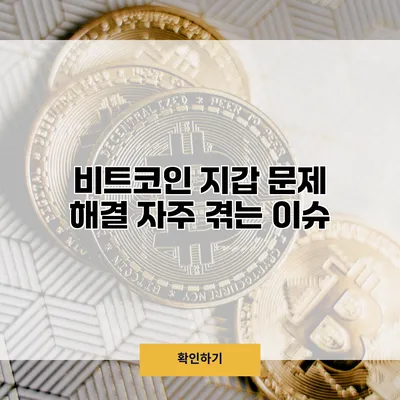 비트코인 지갑 문제 해결 자주 겪는 이슈