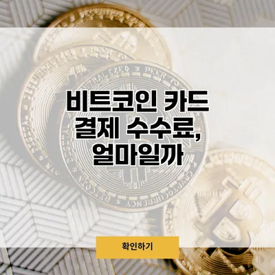 비트코인 카드 결제 수수료, 얼마일까?