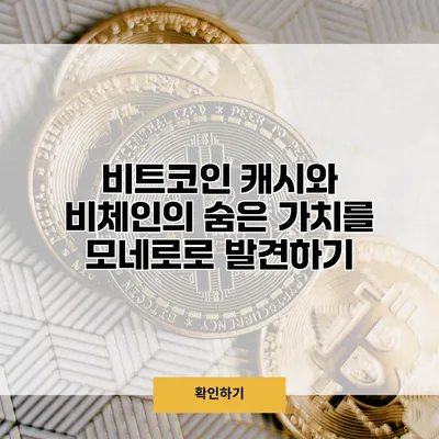 비트코인 캐시와 비체인의 숨은 가치를 모네로로 발견하기