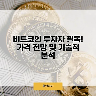 비트코인 투자자 필독! 가격 전망 및 기술적 분석