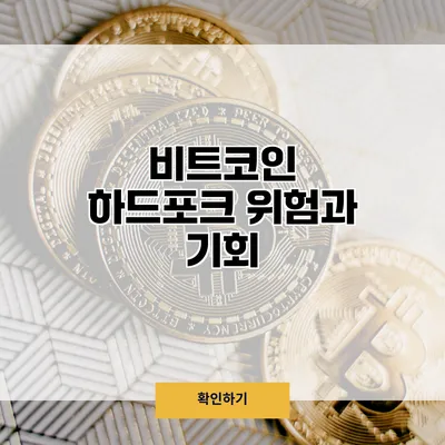 비트코인 하드포크 위험과 기회