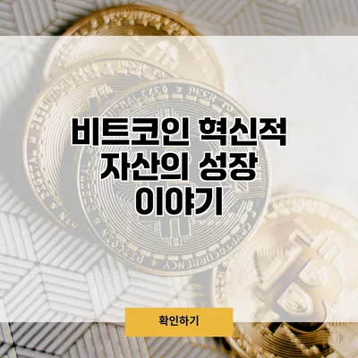비트코인 혁신적 자산의 성장 이야기