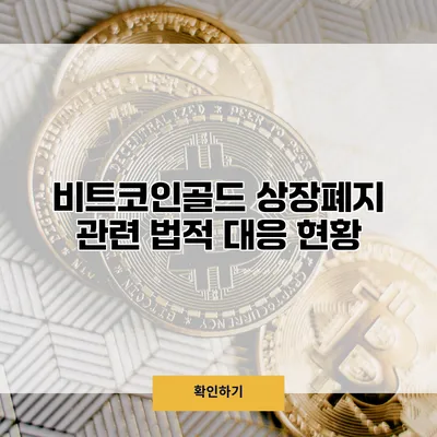 비트코인골드 상장폐지 관련 법적 대응 현황