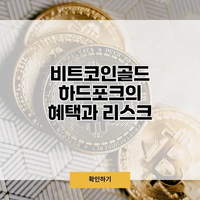 비트코인골드 하드포크의 혜택과 리스크