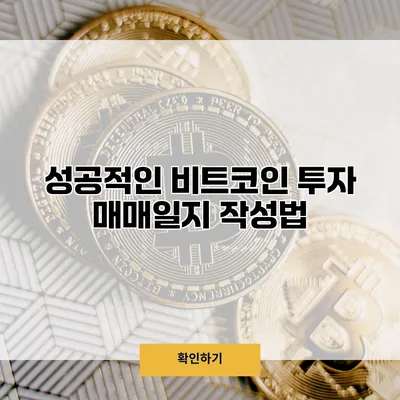 성공적인 비트코인 투자 매매일지 작성법