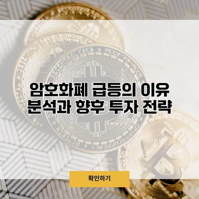 암호화폐 급등의 이유 분석과 향후 투자 전략