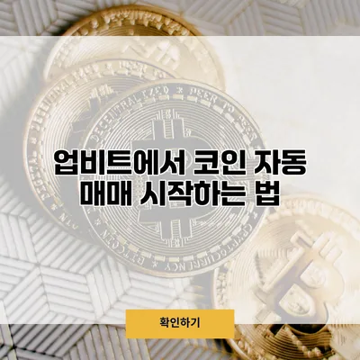업비트에서 코인 자동 매매 시작하는 법