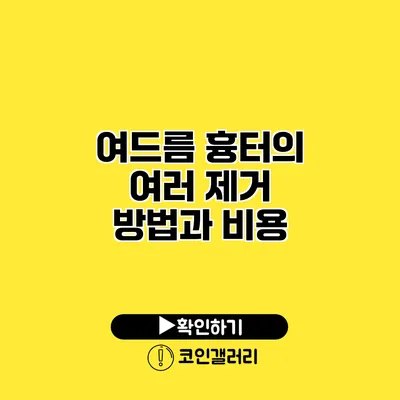 여드름 흉터의 여러 제거 방법과 비용