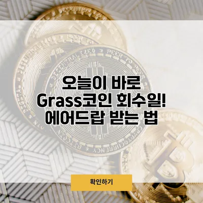 오늘이 바로 Grass코인 회수일! 에어드랍 받는 법