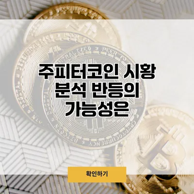 주피터코인 시황 분석 반등의 가능성은?