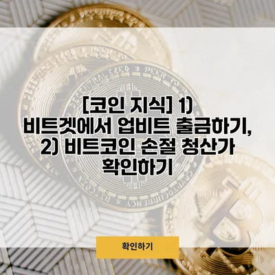 [코인 지식] 1) 비트겟에서 업비트 출금하기, 2) 비트코인 손절 청산가 확인하기