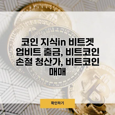 코인 지식in 비트겟 업비트 출금, 비트코인 손절 청산가, 비트코인 매매