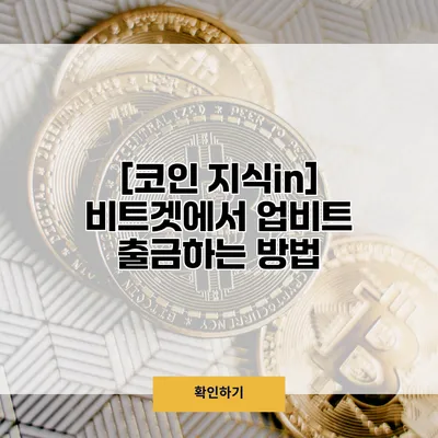 [코인 지식in] 비트겟에서 업비트 출금하는 방법