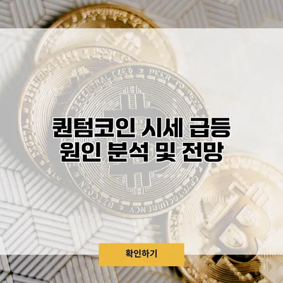 퀀텀코인 시세 급등 원인 분석 및 전망