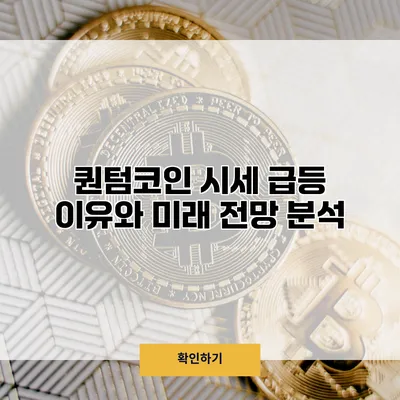 퀀텀코인 시세 급등 이유와 미래 전망 분석