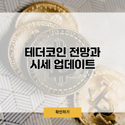테더코인 전망과 시세 업데이트
